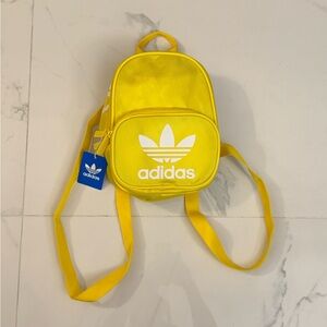 Adidas Mini Yellow Mini Backpack - Trefoil Logo